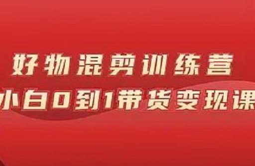 万三好物混剪训练营：小白0到1带货变现课-领航创业网