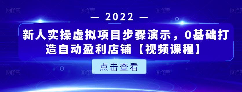 新人实操虚拟项目步骤演示，0基础打造自动盈利店铺【视频课程】-领航创业网