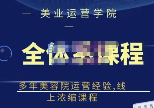 网红美容院全套营销落地课程，多年美容院运营经验，线上浓缩课程-领航创业网