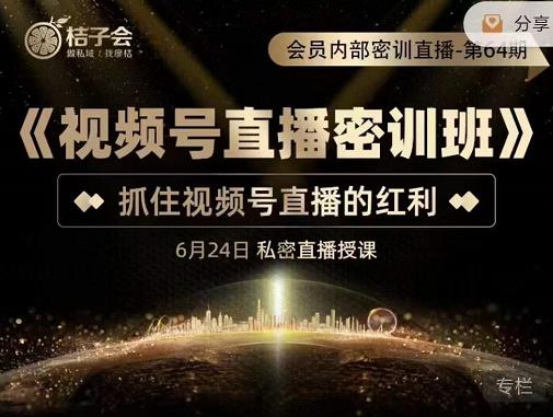《视频号直播密训班》，抓住视频号直播的红利 价值12800-领航创业网
