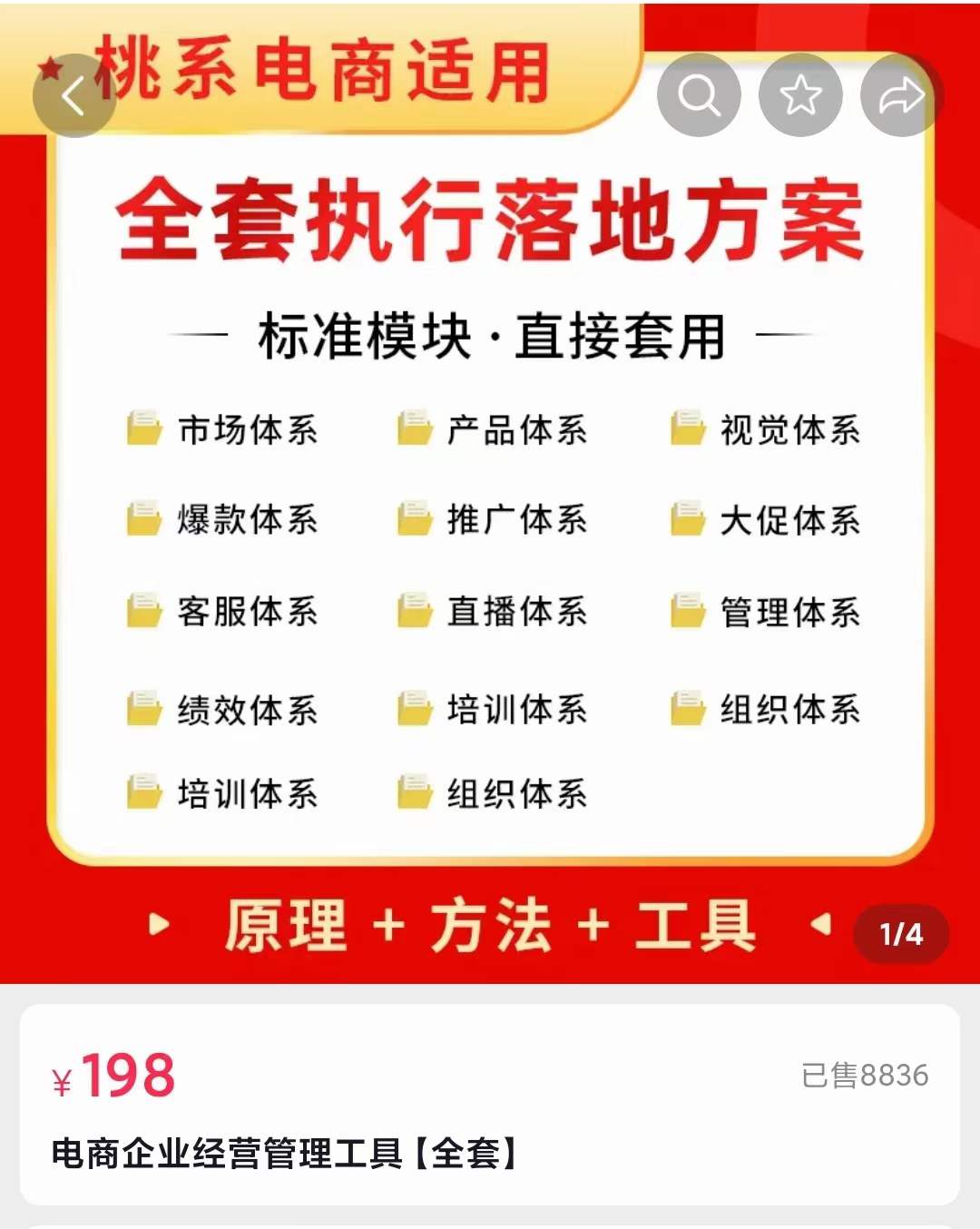 外面卖198·电商企业经营管理工具：全套执行落地方案 标准模块·直接套用-领航创业网