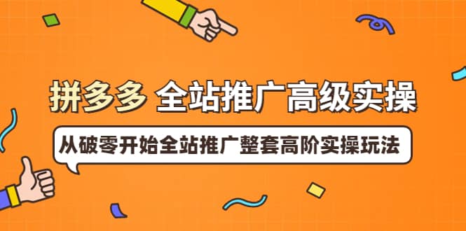 拼多多全站推广高级实操：从破零开始全站推广整套高阶实操玩法-领航创业网
