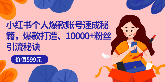 小红书个人爆款账号速成秘籍，爆款打造、10000 粉丝引流秘诀（价值599）-领航创业网