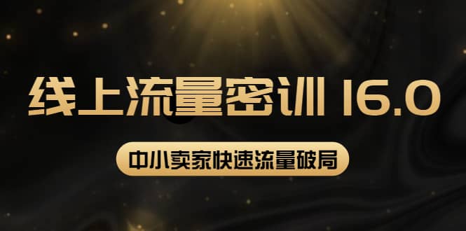 2022秋秋线上流量密训16.0：包含 暴力引流10W 中小卖家流量破局技巧 等等！-领航创业网