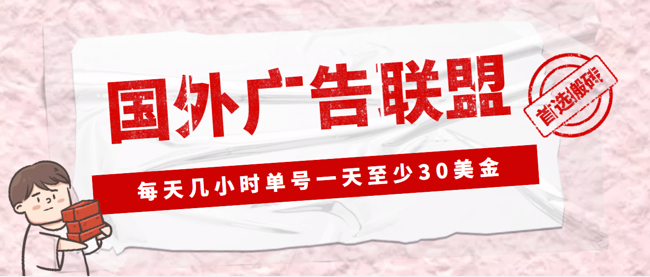 外面收费1980最新国外LEAD广告联盟搬砖项目，单号一天至少30美元(详细教程)-领航创业网
