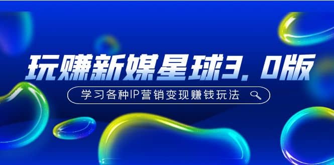《玩赚新媒星球3.0版》学习各种IP营销变现玩法（价值498）-领航创业网