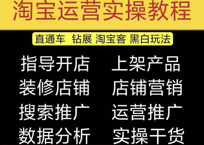 2023淘宝开店教程0基础到高级全套视频网店电商运营培训教学课程（2月更新）-领航创业网