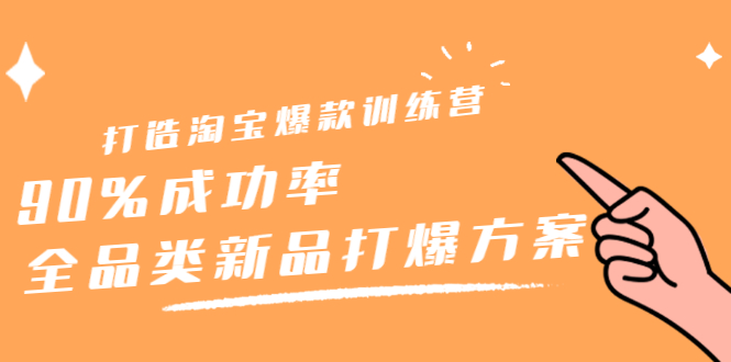 打造淘宝爆款训练营，90%成功率：全品类新品打爆方案-领航创业网