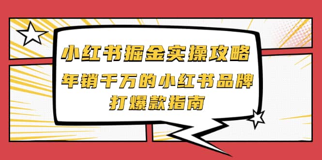 小红书掘金实操攻略，年销千万的小红书品牌打爆款指南-领航创业网