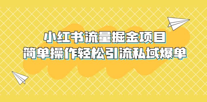 外面收费398小红书流量掘金项目，简单操作轻松引流私域爆单-领航创业网