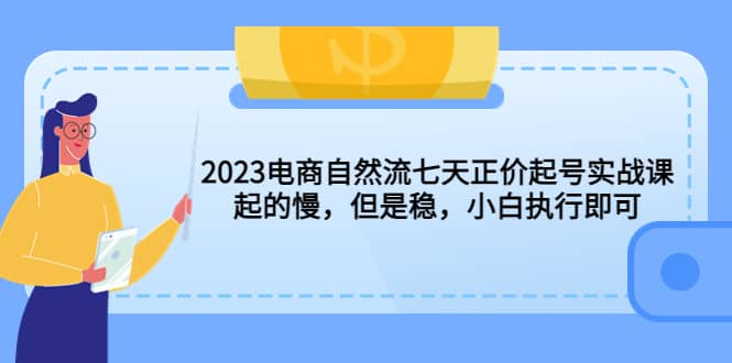 2023电商自然流七天正价起号实战课：起的慢，但是稳，小白执行即可-领航创业网