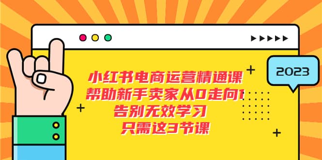 小红书电商·运营精通课，帮助新手卖家从0走向1 告别无效学习（7节视频课）-领航创业网