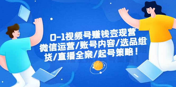0-1视频号赚钱变现营：微信运营-账号内容-选品组货-直播全案-起号策略-领航创业网