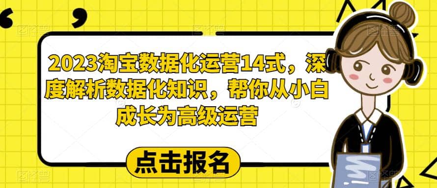 2023淘宝数据化-运营 14式，深度解析数据化知识，帮你从小白成长为高级运营-领航创业网