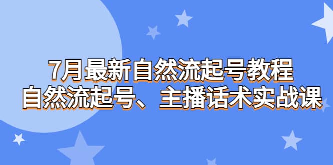 7月最新自然流起号教程，自然流起号、主播话术实战课-领航创业网