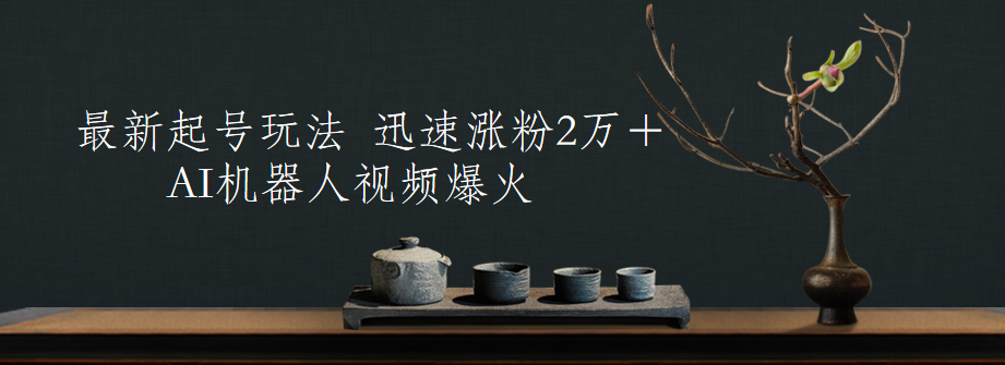 最新起号玩法，AI机器人视频爆火，迅速涨粉2万＋-领航创业网
