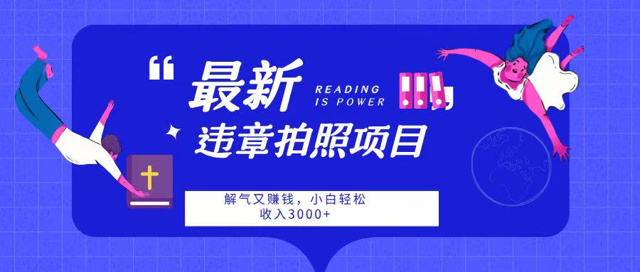 最新违章拍照项目，解气又赚钱，随手一拍，轻松收入3000-领航创业网