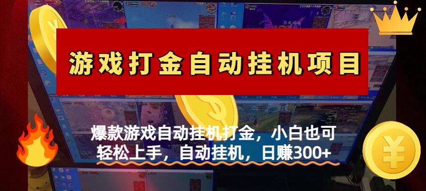 爆款游戏自动挂机打金，小白也可轻松上手，自动挂机，日赚300+-领航创业网