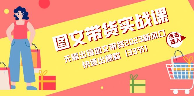 图文带货实战课：无需出镜图文带货2023新风口，快速出爆款（33节）-领航创业网