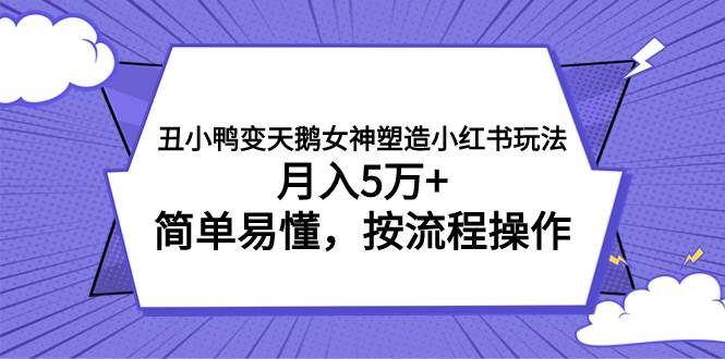 丑小鸭变天鹅女神塑造小红书玩法，月入5万 ，简单易懂，按流程操作-领航创业网