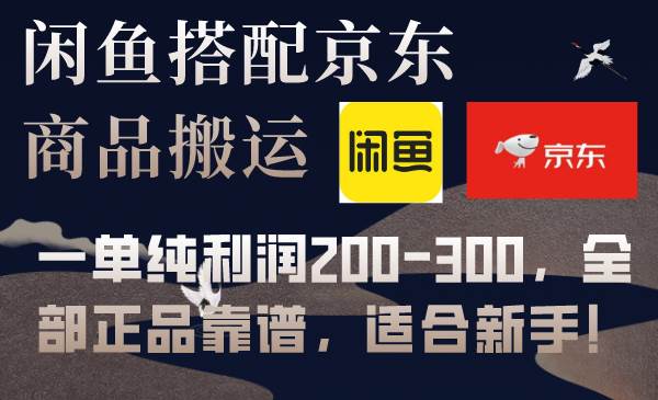 闲鱼搭配京东备份库搬运，一单纯利润200-300，全部正品靠谱，适合新手！-领航创业网