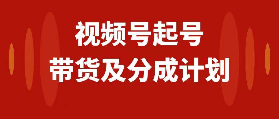 视频号快速起号，分成计划及带货，0-1起盘、运营、变现玩法，日入1000-领航创业网