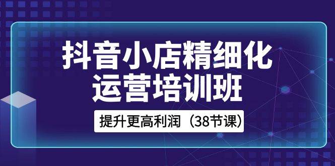 抖音小店-精细化运营培训班，提升更高利润（38节课）-领航创业网