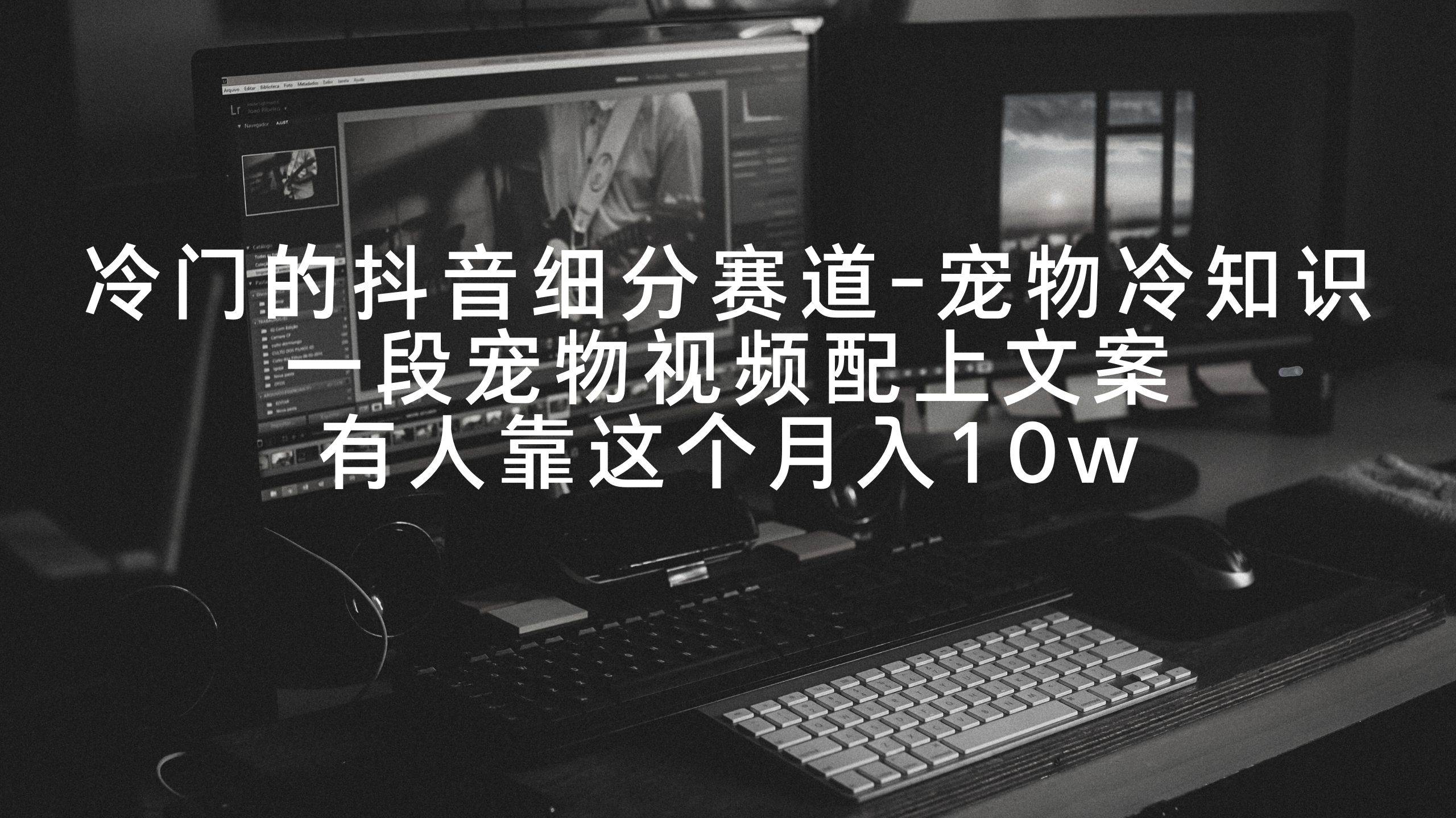 冷门的抖音细分赛道-宠物冷知识，一段宠物视频配上文案，有人靠这个月入10w-领航创业网