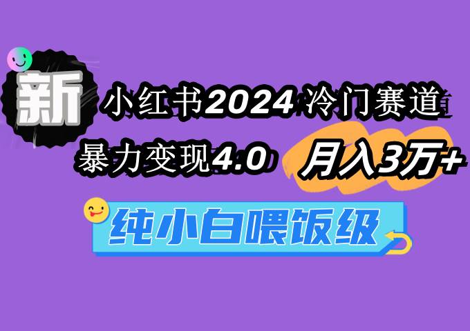 小红书2024冷门赛道 月入3万+ 暴力变现4.0 纯小白喂饭级-领航创业网