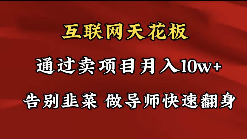 导师训练营互联网的天花板，让你告别韭菜，通过卖项目月入10w+，一定要…-领航创业网