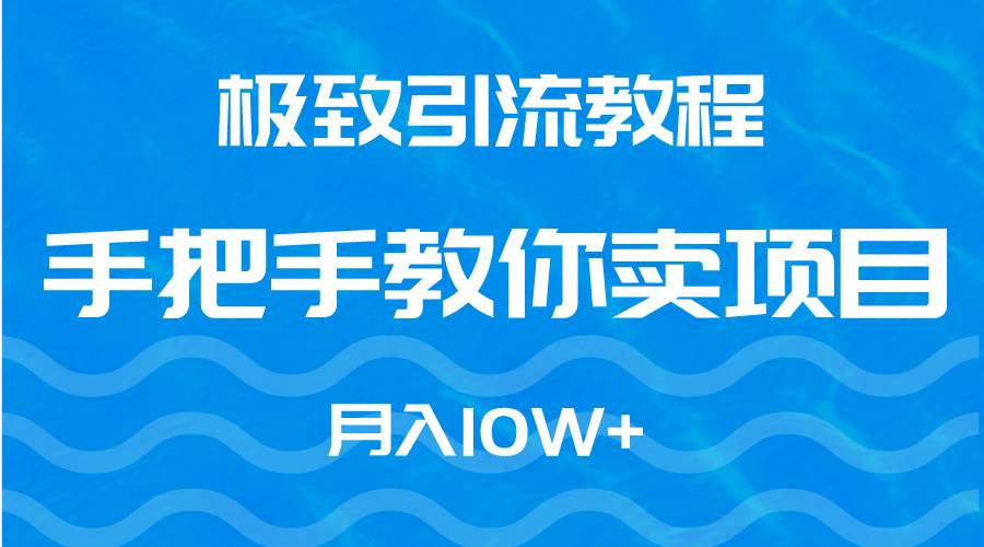极致引流教程，手把手教你卖项目，月入10W+-领航创业网