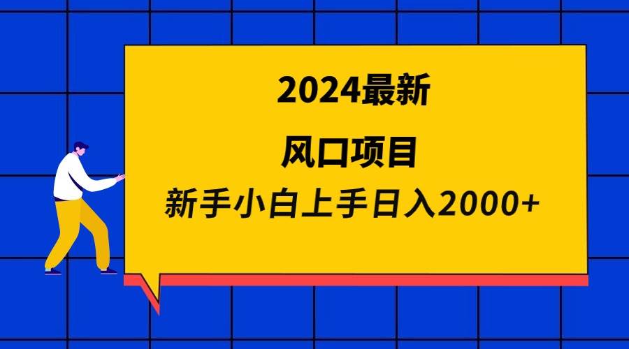 2024最新风口项目 新手小白日入2000+-领航创业网