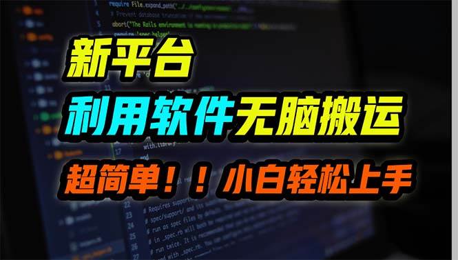 新平台用软件无脑搬运，月赚10000+，小白也能轻松上手-领航创业网