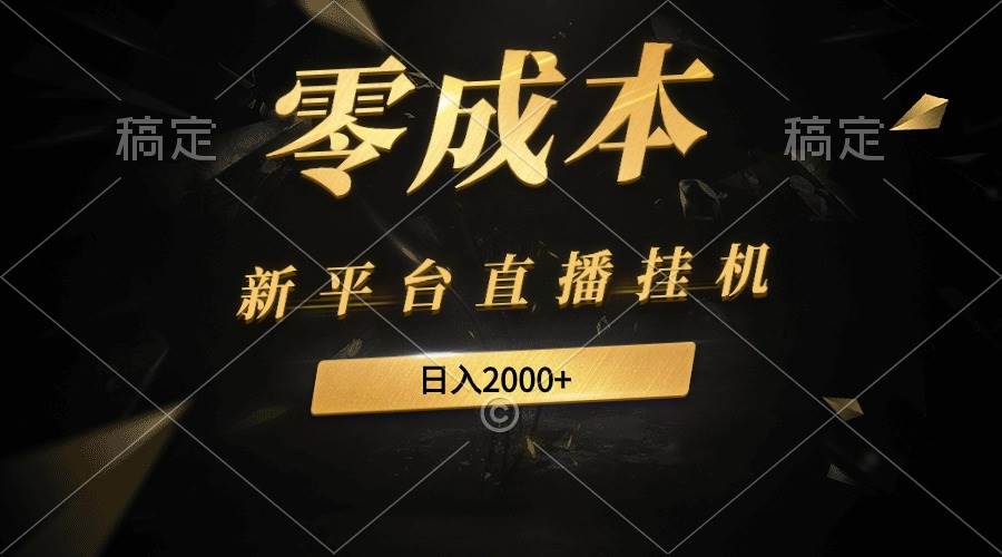 新平台直播挂机最新玩法，0成本，不违规，日入2000+-领航创业网