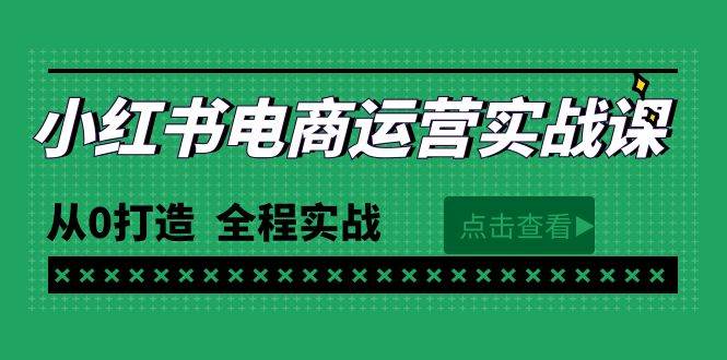 最新小红书·电商运营实战课，从0打造  全程实战（65节视频课）-领航创业网