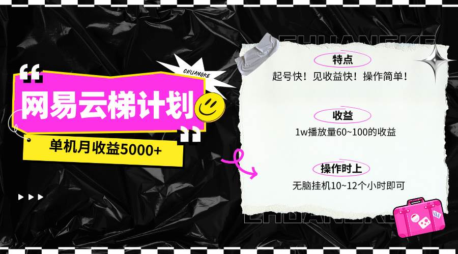最新网易云梯计划网页版，单机月收益5000+！可放大操作-领航创业网
