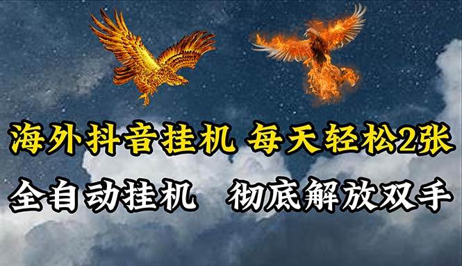 海外抖音挂机，全自动挂机，每天轻松两张-领航创业网
