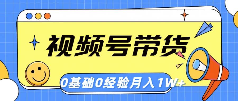 视频号轻创业带货，零基础，零经验，月入1w+-领航创业网