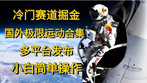 冷门赛道掘金，国外极限运动视频合集，多平台发布，小白简单操作-领航创业网