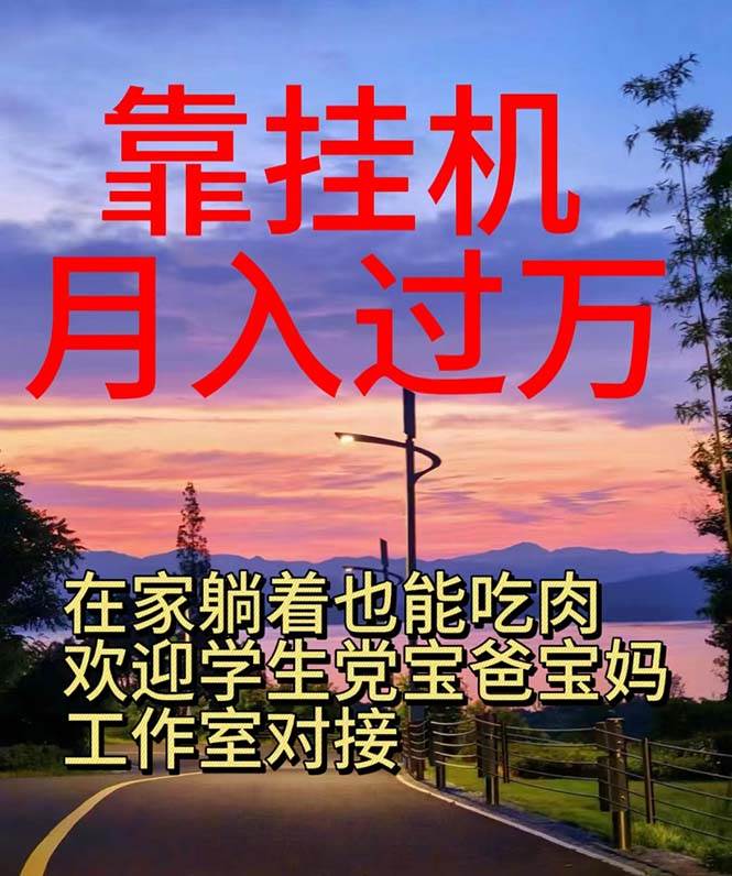 靠挂机，日入1000+，躺着也能吃肉，电脑手机都可挂-领航创业网