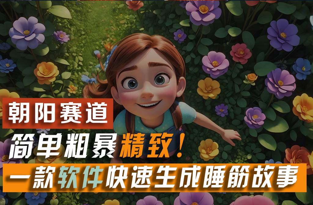利用一款软件5分钟一条爆款睡前故事，简单粗暴精致！小白月入2w+-领航创业网