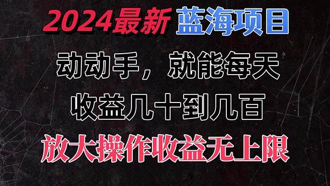 有手就行的2024全新蓝海项目，每天1小时收益几十到几百，可放大操作收…-领航创业网
