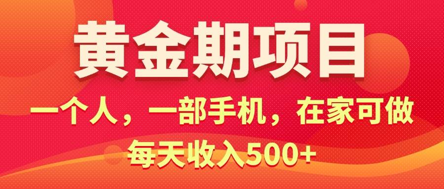 黄金期项目，电商搞钱！一个人，一部手机，在家可做，每天收入500+-领航创业网